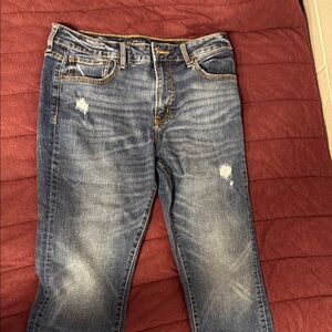 Aeropostale Slim Fit Men's Jeans - Distressed Blue